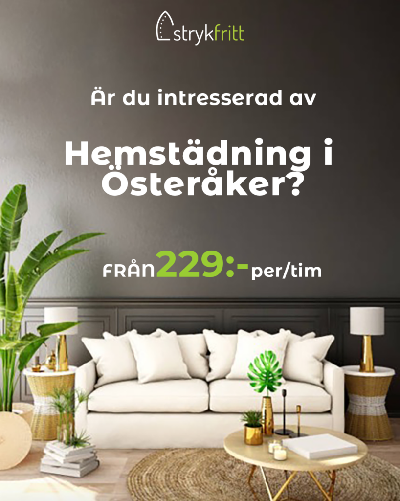 Hemstädning Österåker - Billigaste städningen för 229 kr/tim