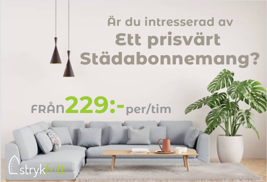 Veckostädning utan bindningstid Städabonnemang fr 229 kr/tim