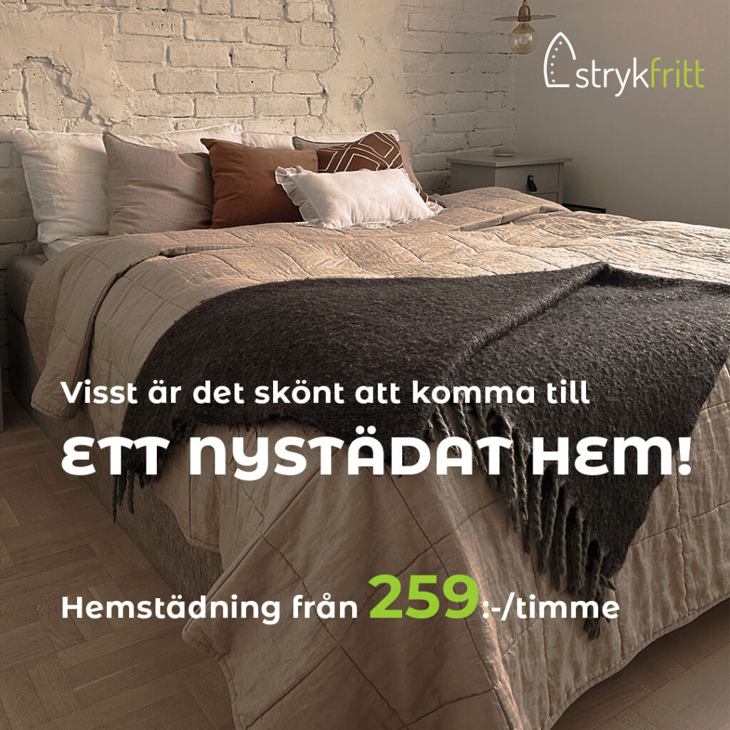 Hemstädning i stockholm med fast städperson via strykfritt