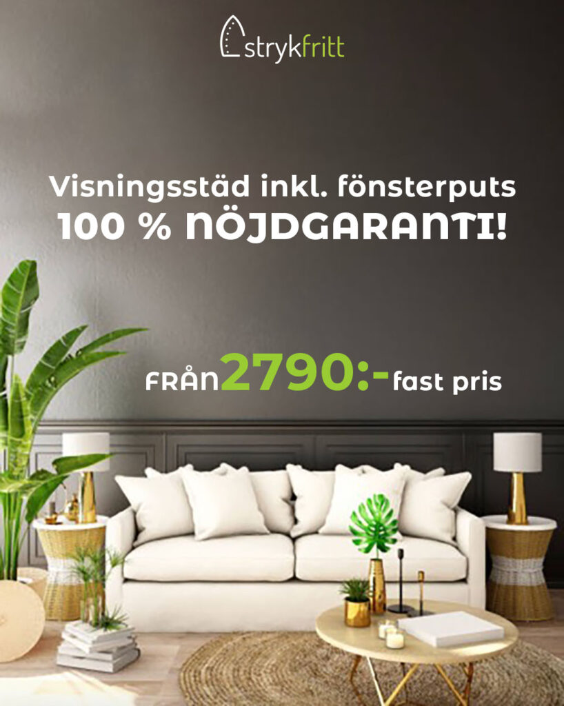 Visningsstädning stockholm via strykfritt. Se